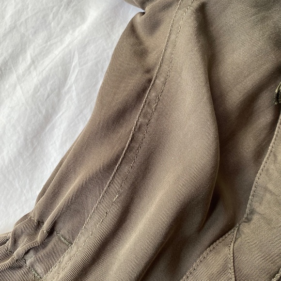 AllSaints Portere Parka Jacket · Army Green Lyocell Drape Hooded Coat · W's Sz 4 - Picture 13 of 15